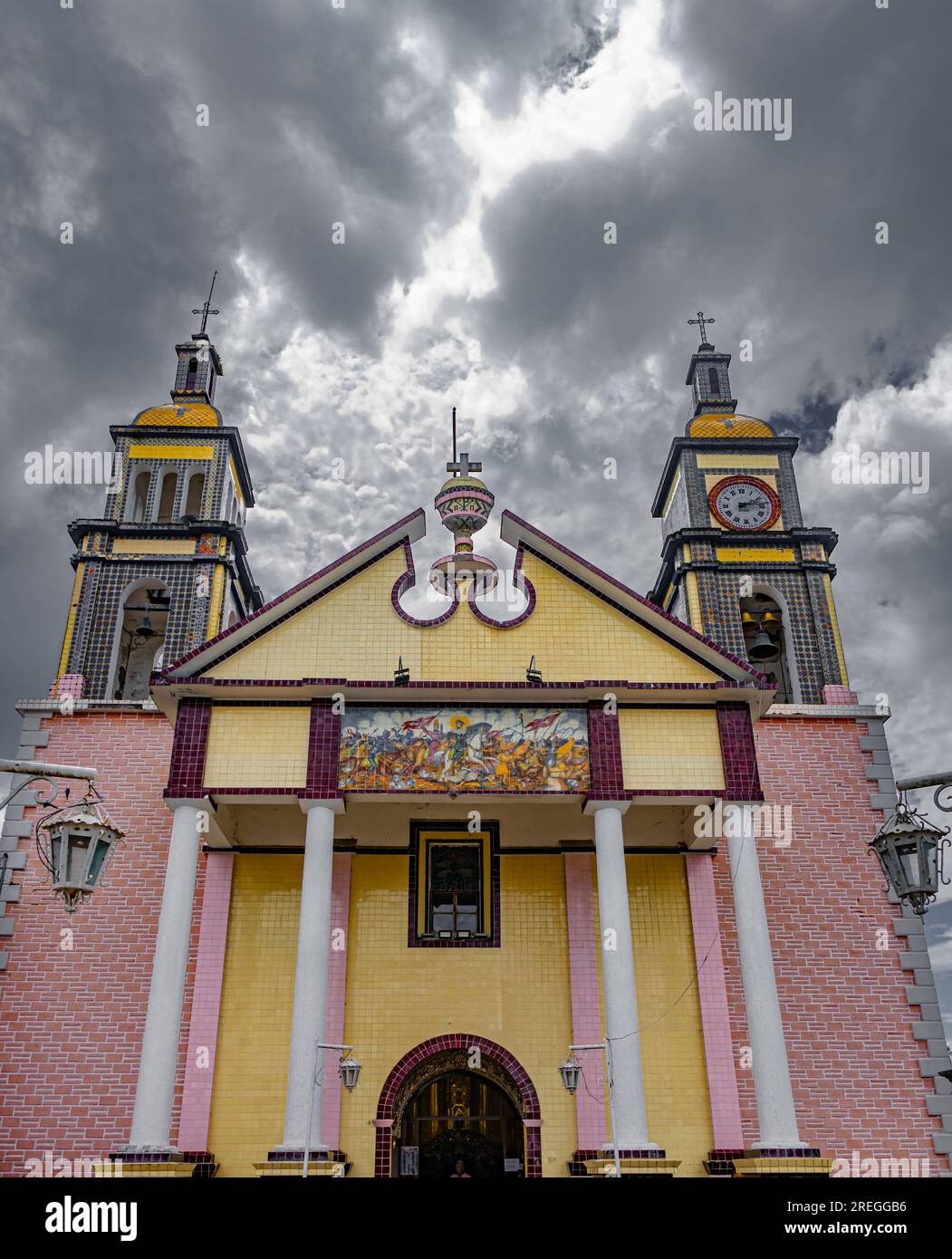 Church of the community of Hueytamalco Stock Photo