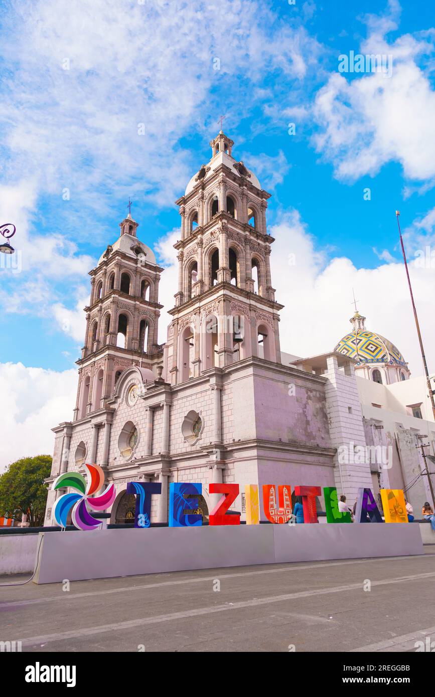 Teziutlan city cathedral, Puebla Mexico. Stock Photo