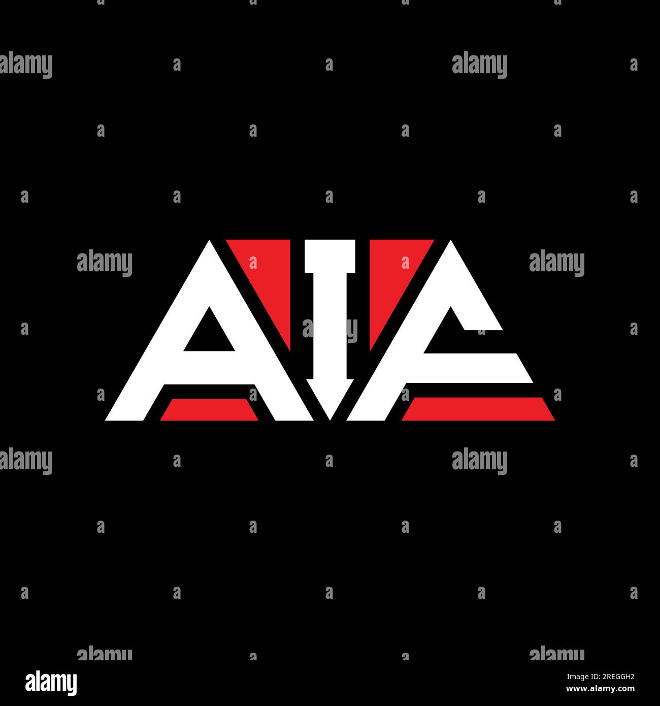 AIF triangle letter logo design with triangle shape. AIF triangle logo ...