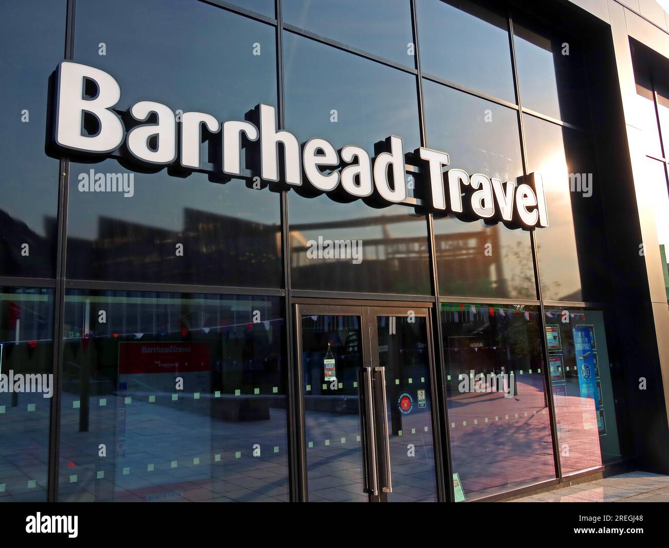 Exterior of Barrhead Travel branch on Leicester Street in Northwich town centre, Cheshire, England, UK CW9 5LD Stock Photo