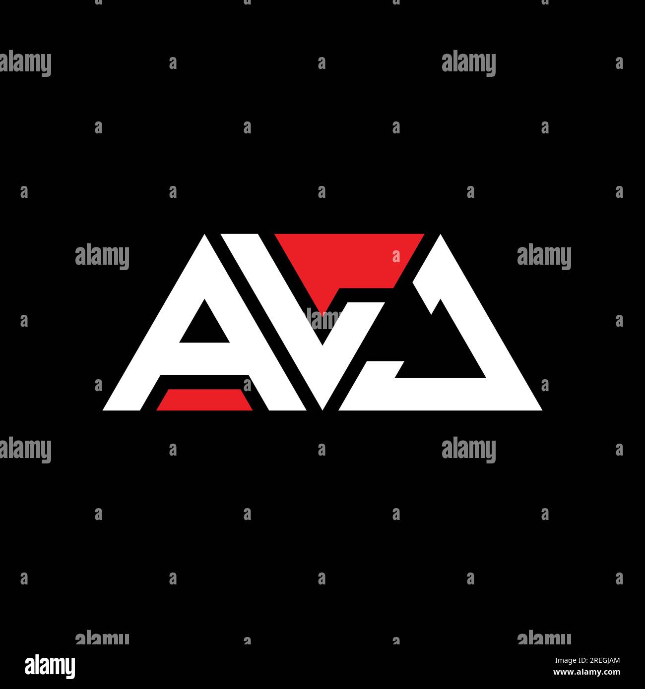 ALJ triangle letter logo design with triangle shape. ALJ triangle logo ...