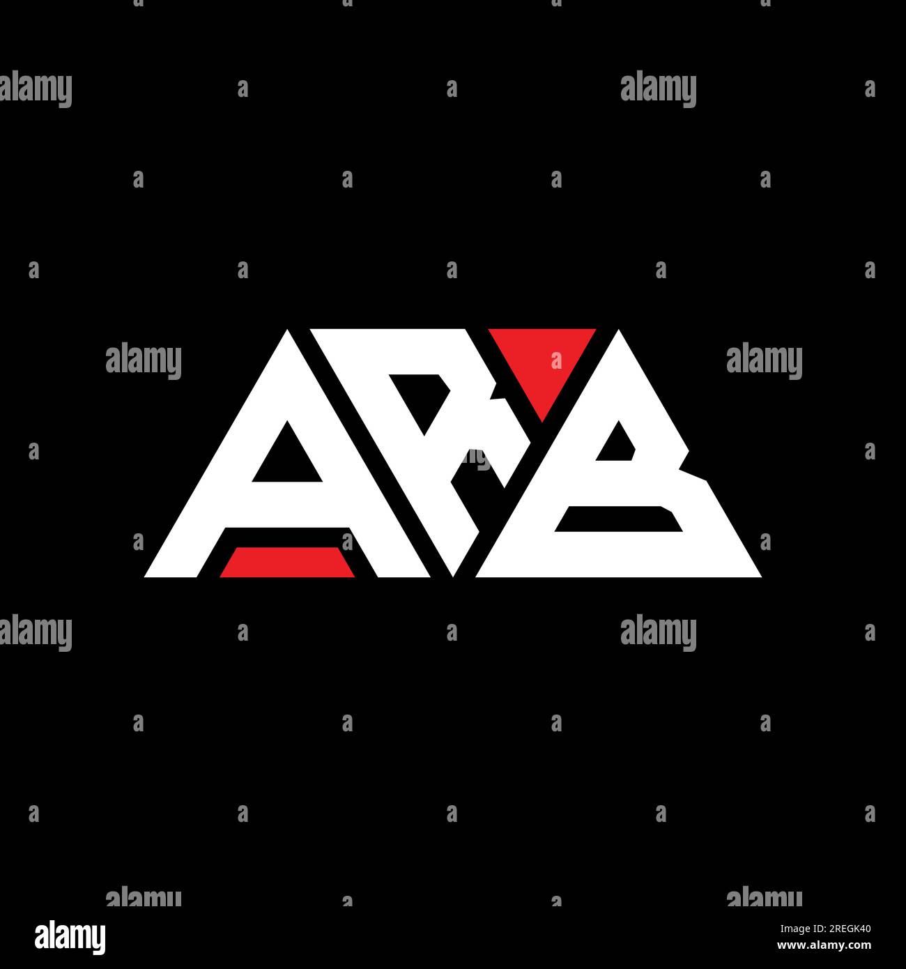 ARB triangle letter logo design with triangle shape. ARB triangle logo