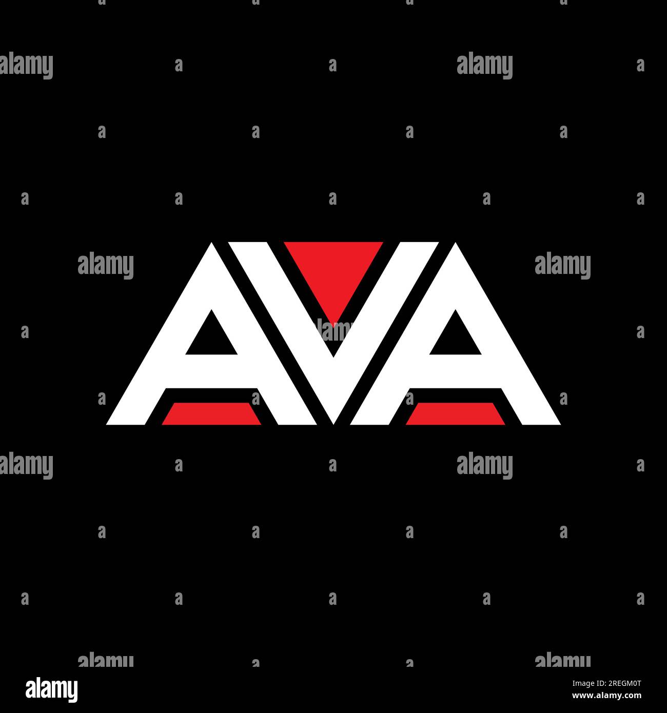 AVA triangle letter logo design with triangle shape. AVA triangle logo ...