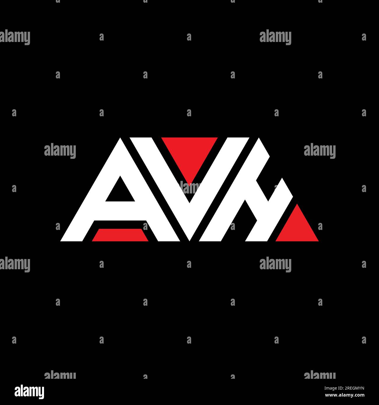 AVH triangle letter logo design with triangle shape. AVH triangle logo ...