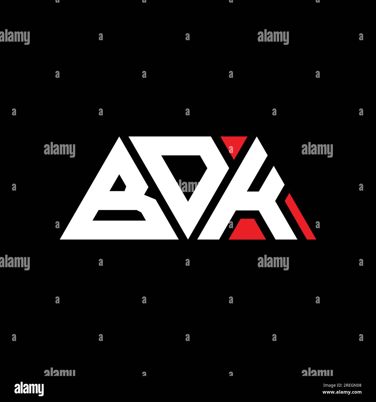 BDK triangle letter logo design with triangle shape. BDK triangle logo ...