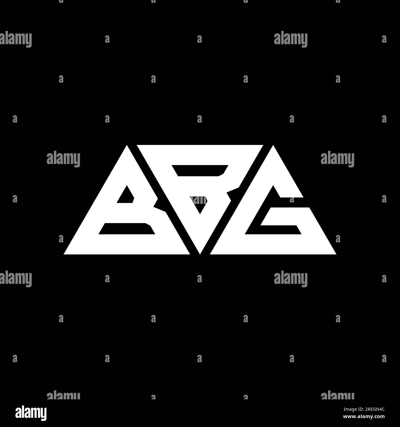 BBG triangle letter logo design with triangle shape. BBG triangle logo design monogram. BBG