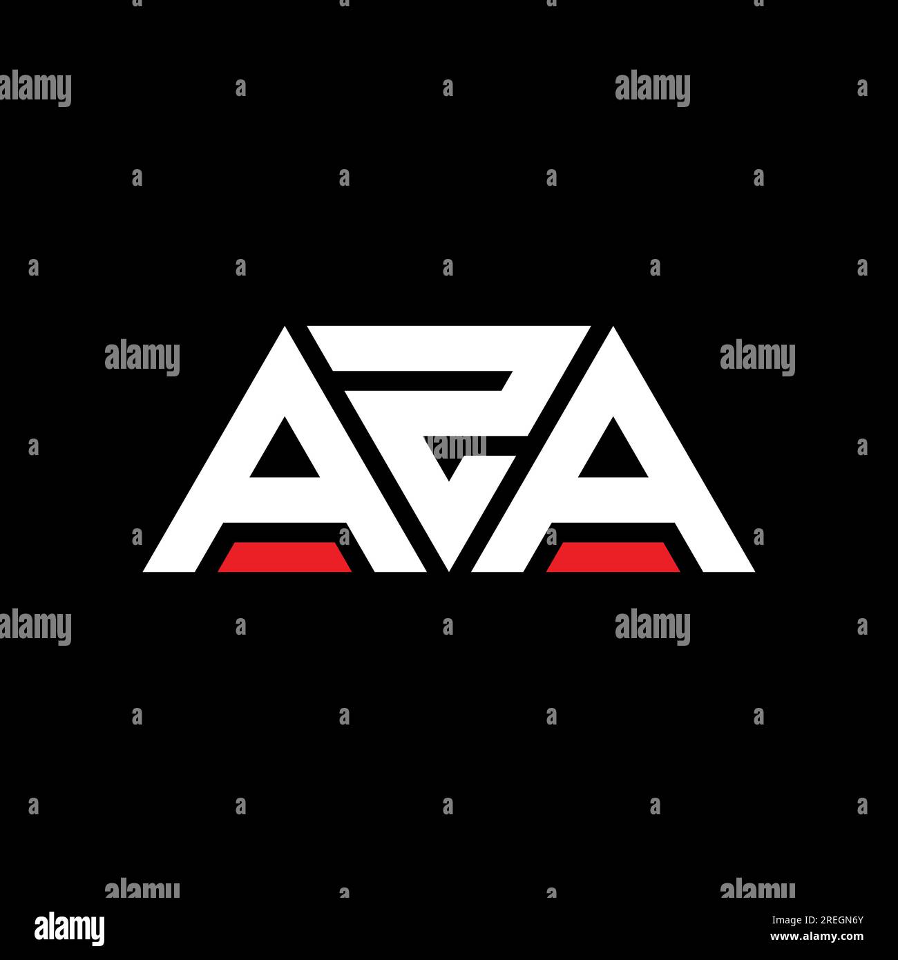 AZA triangle letter logo design with triangle shape. AZA triangle logo design monogram. AZA ...