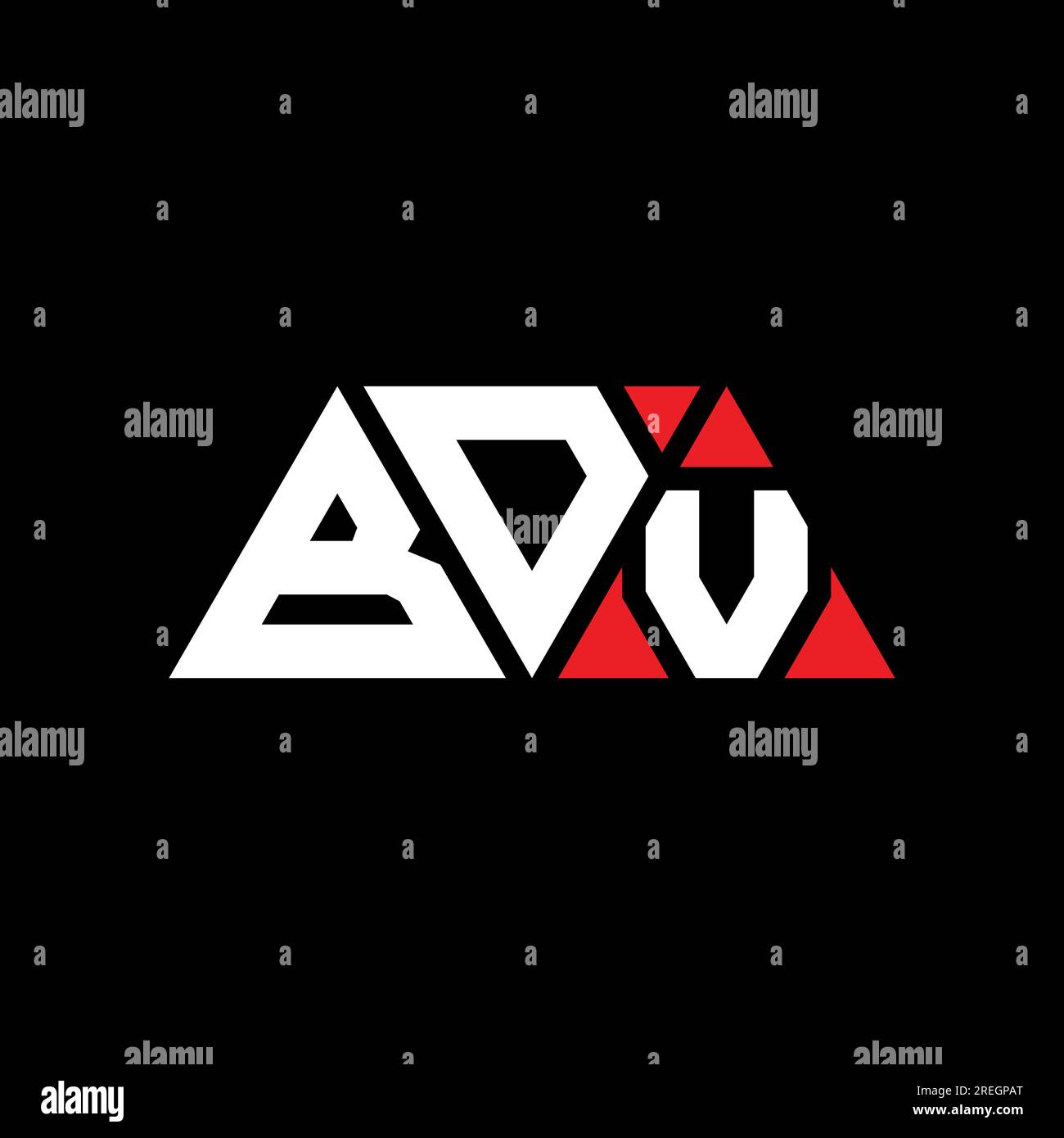 BDV triangle letter logo design with triangle shape. BDV triangle logo