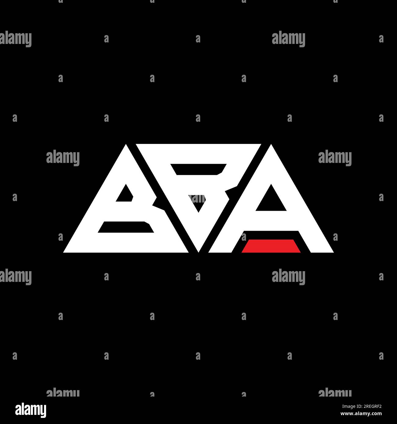 BBA triangle letter logo design with triangle shape. BBA triangle logo ...