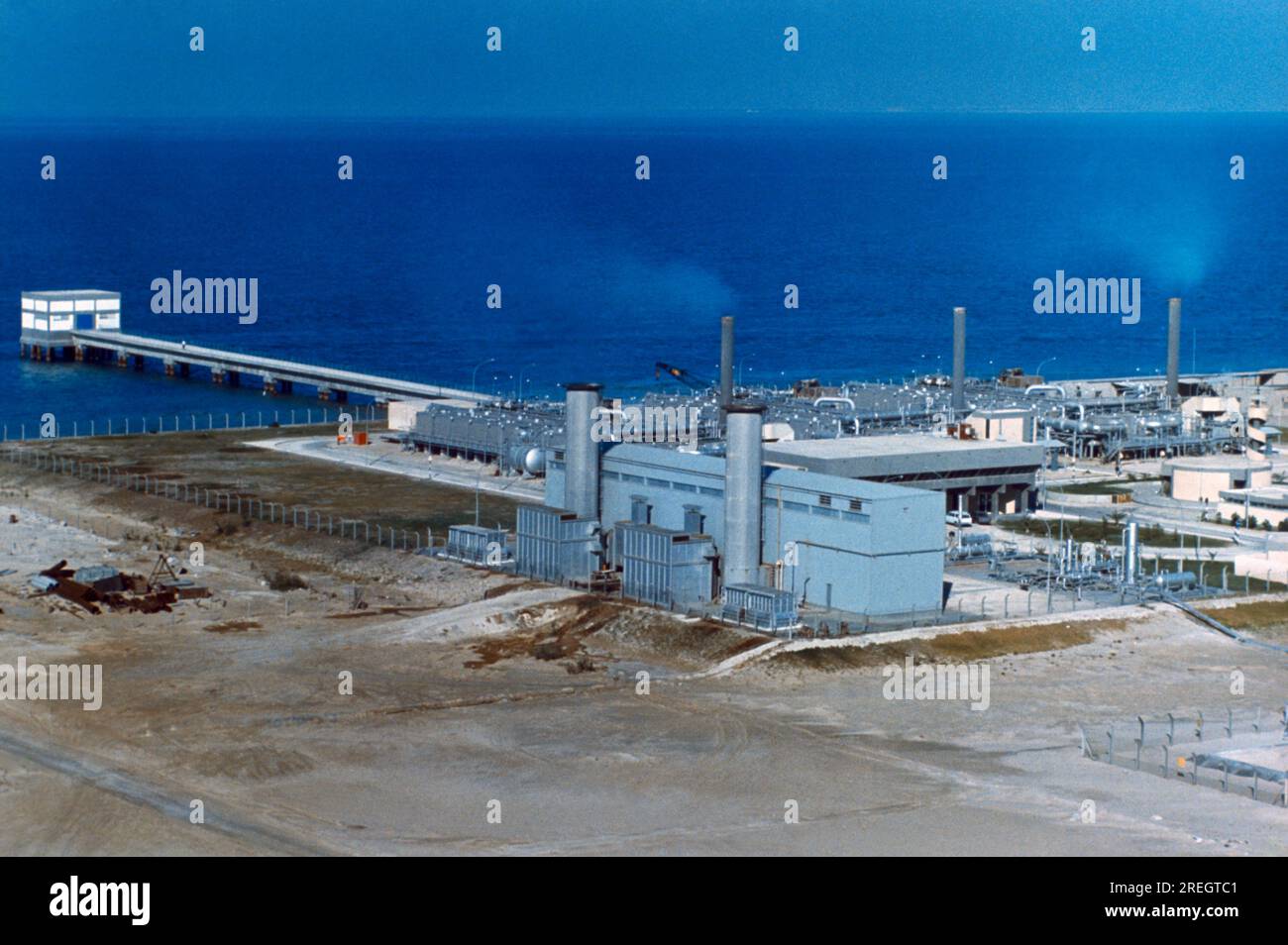 Saudi Arabia Al Khobar Desalination Plant Stock Photo