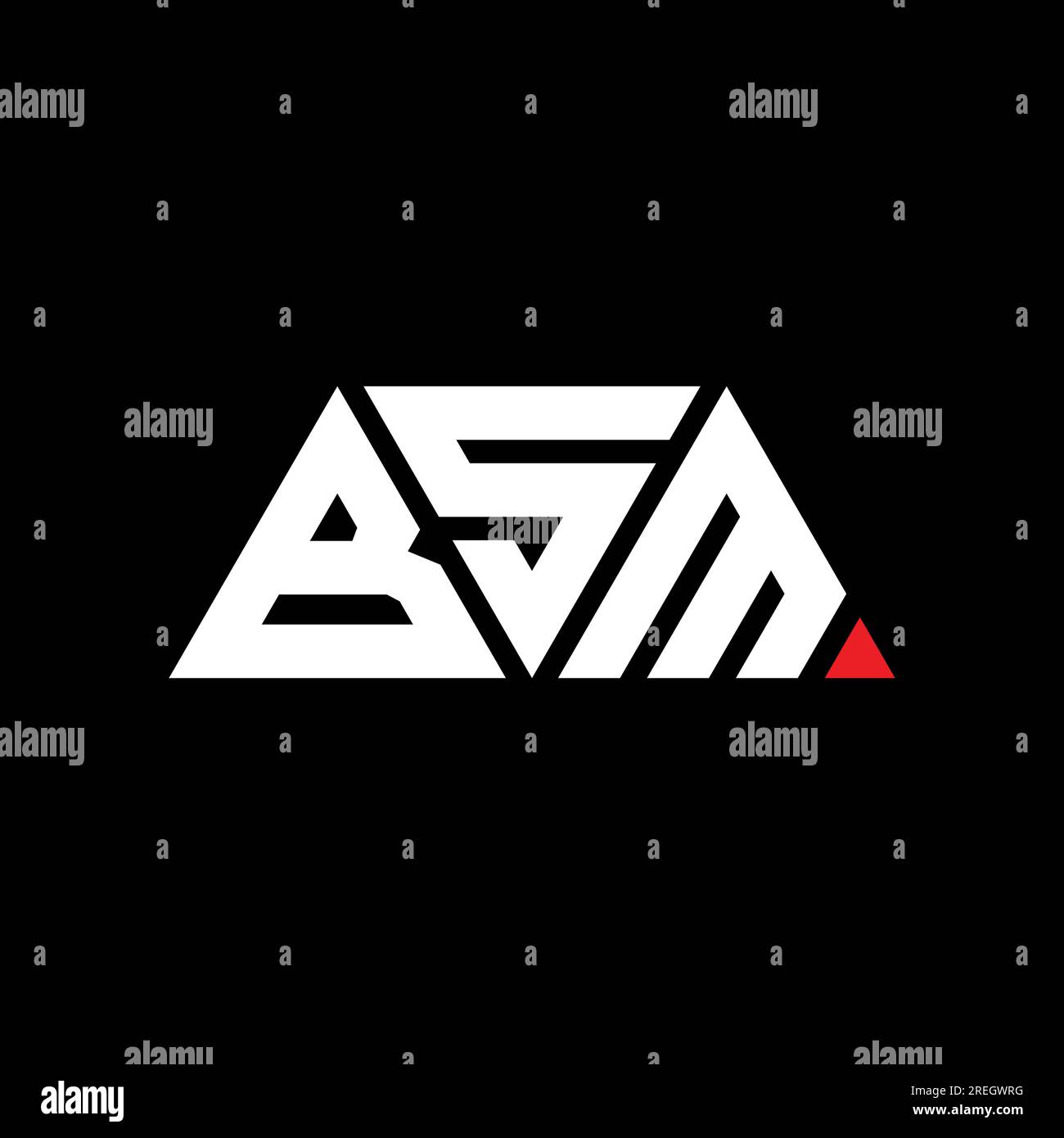 BSM triangle letter logo design with triangle shape. BSM triangle logo ...