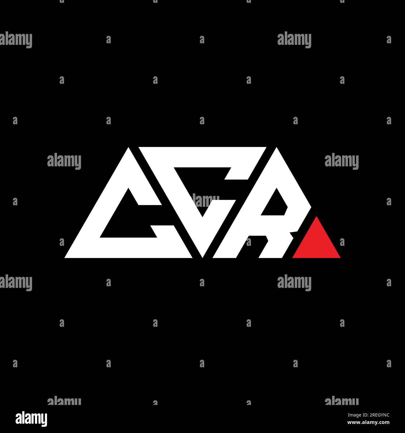 CCR triangle letter logo design with triangle shape. CCR triangle logo