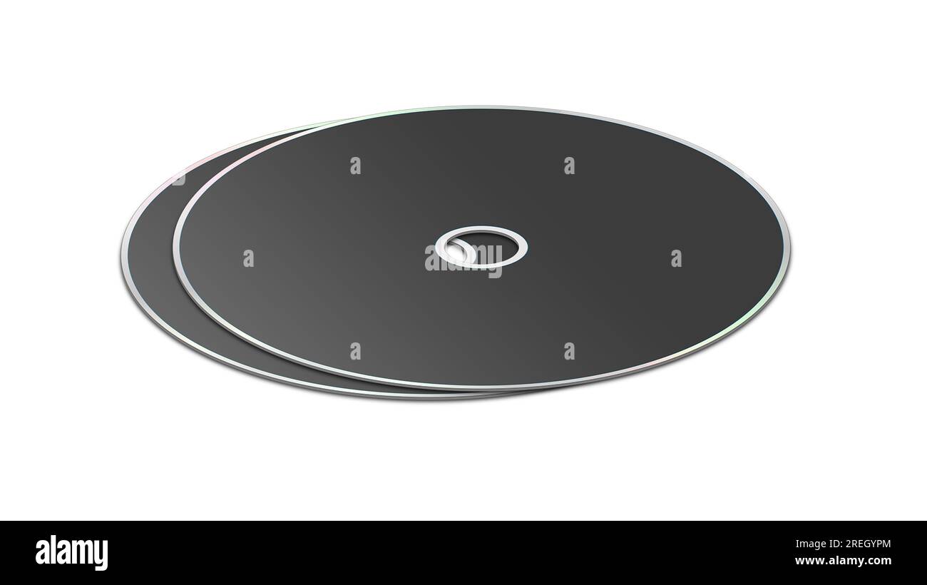 CD or DVD blank template black for presentation layouts and design. 3D