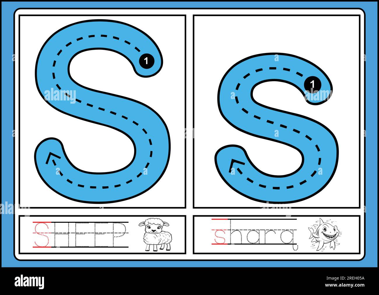 Tracing letter s s hi-res stock photography and images - Alamy