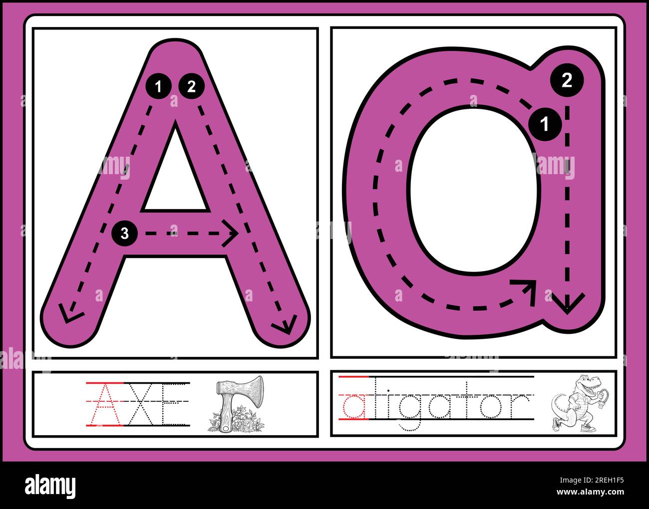 Trace letters alphabet az