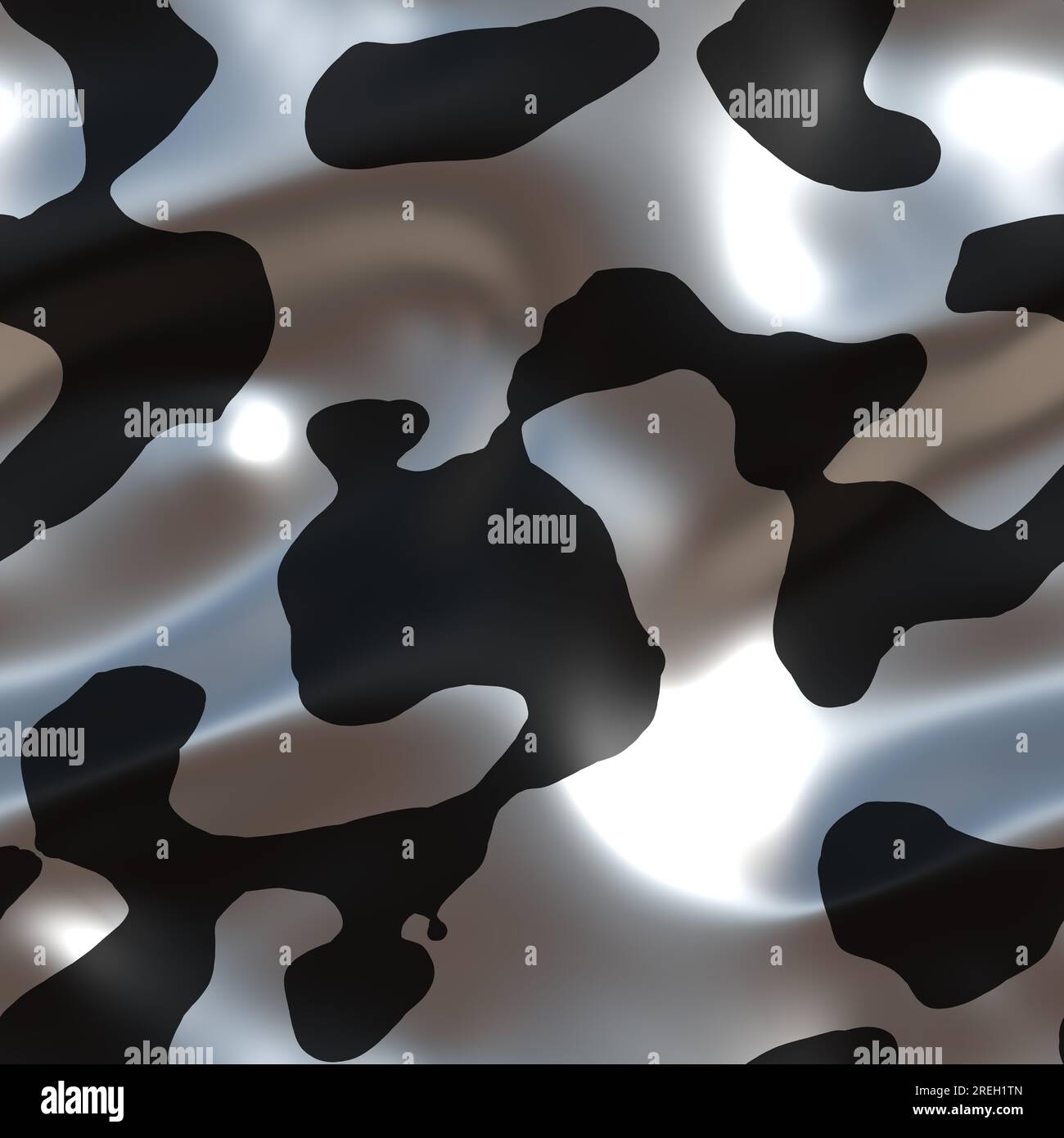 Seamless pattern black cow hair texture. Decorative background for print, textile, fabric, wallpaper, poster, home decor, packaging, wrapping paper, b Stock Photo