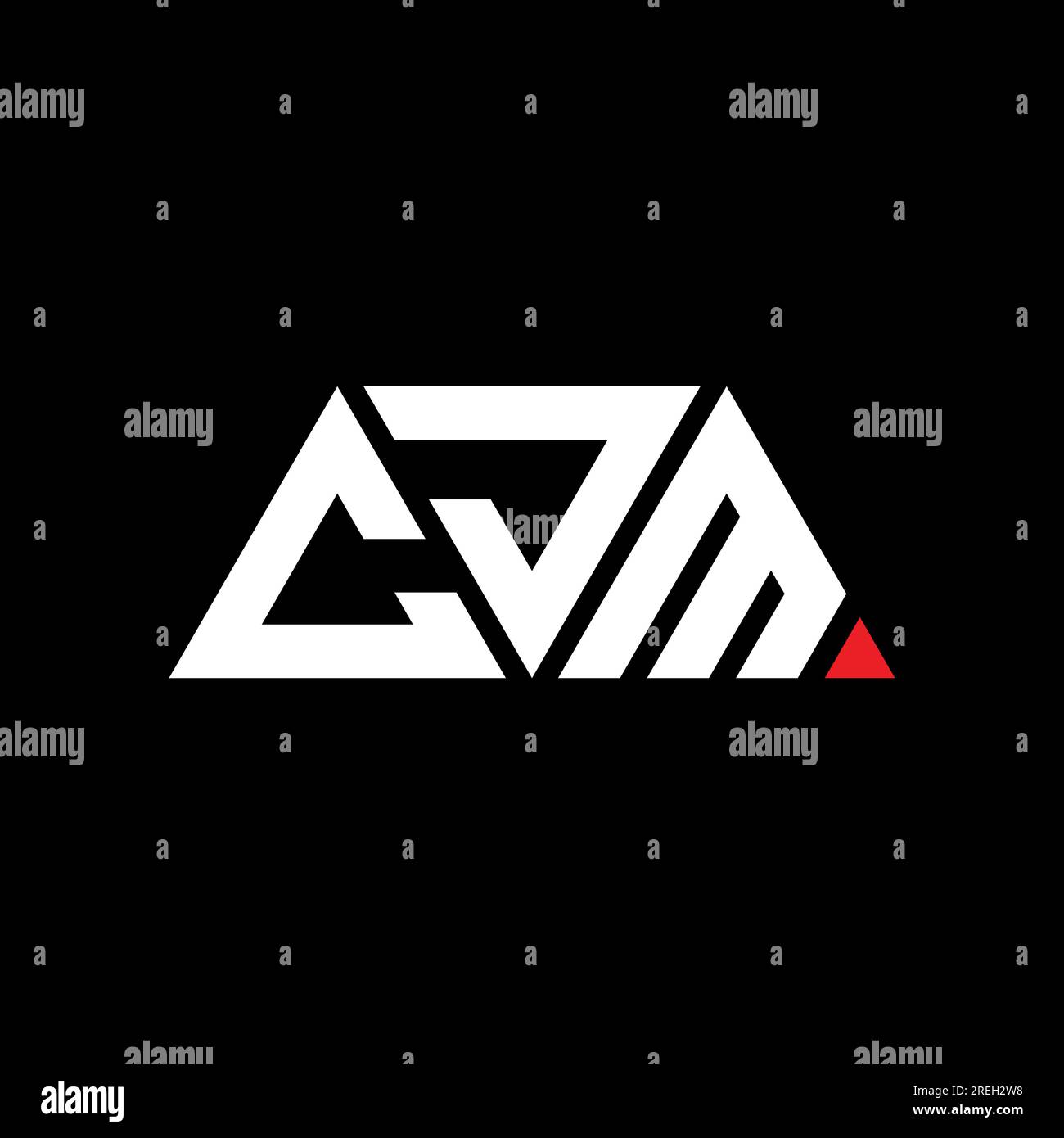 CJM triangle letter logo design with triangle shape. CJM triangle logo ...