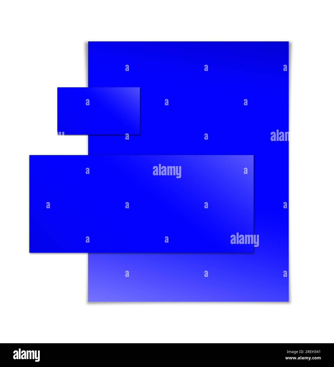 Blue promotional paper blank template for presentation layouts and ...