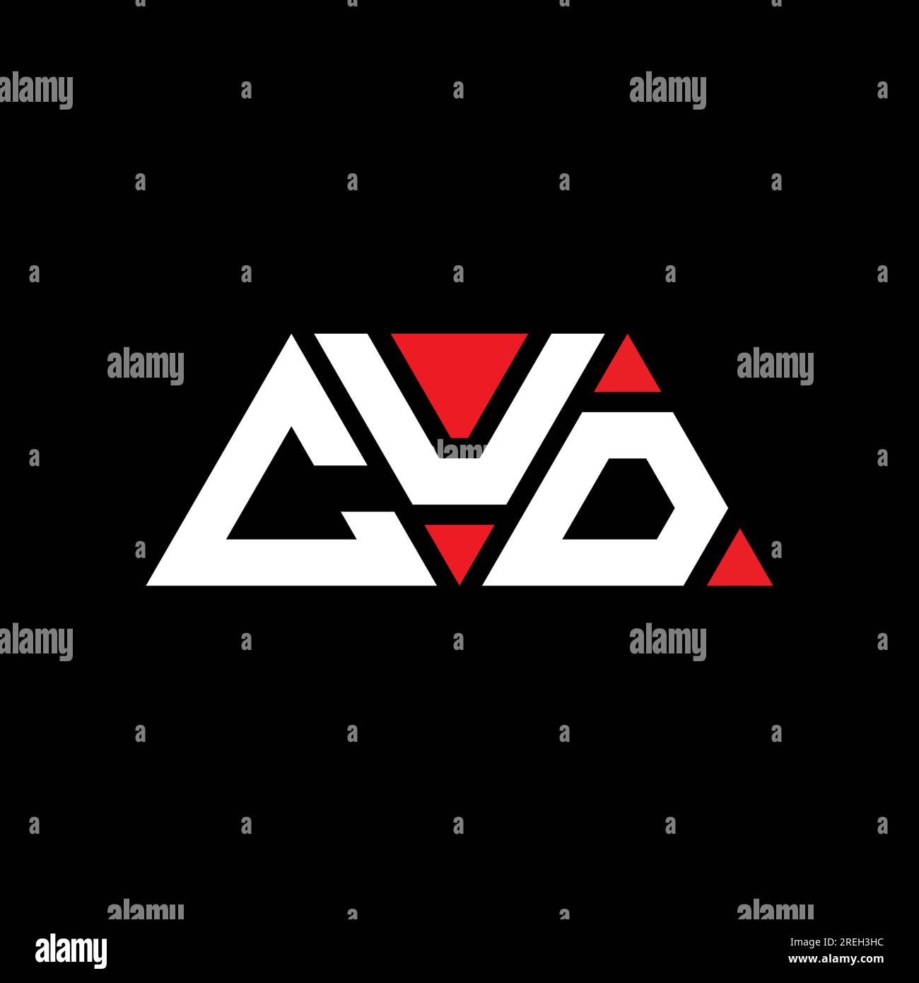 CUD triangle letter logo design with triangle shape. CUD triangle logo