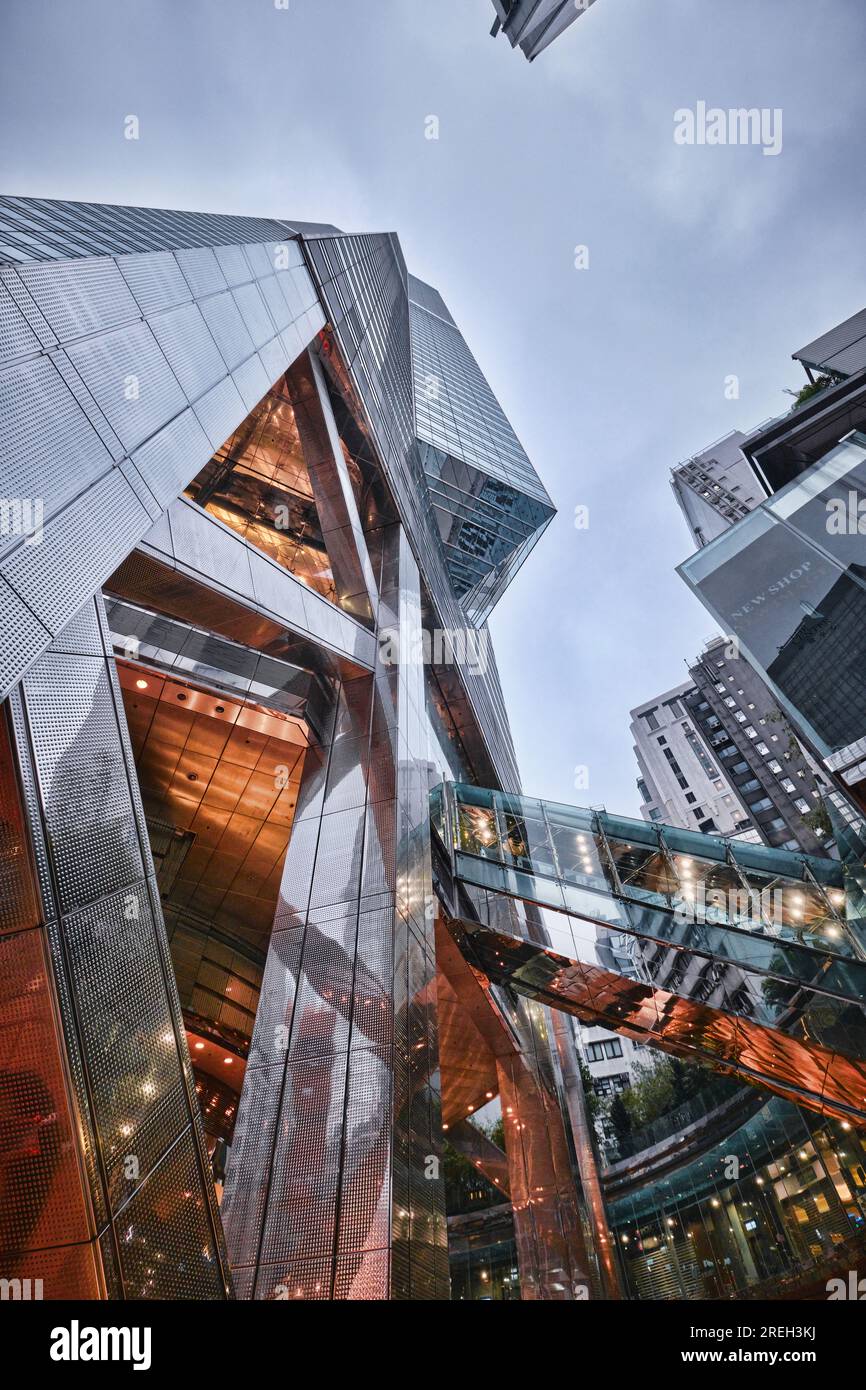 Hong Kong, China - April 24 th 2023: 'The Center' Plaza which is entirely steel-structured skyscrapper 346 m height Stock Photo