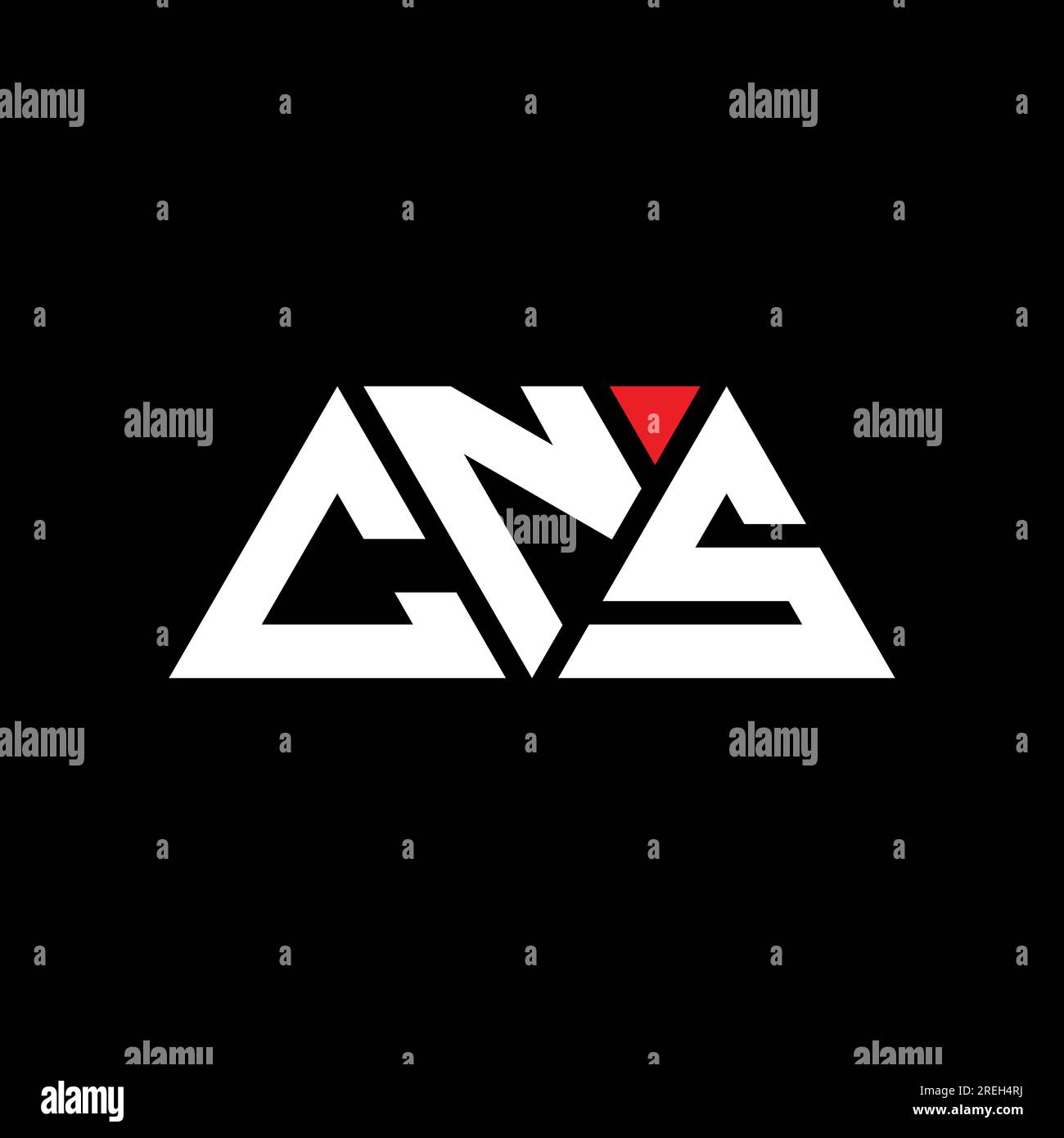 CNS triangle letter logo design with triangle shape. CNS triangle logo