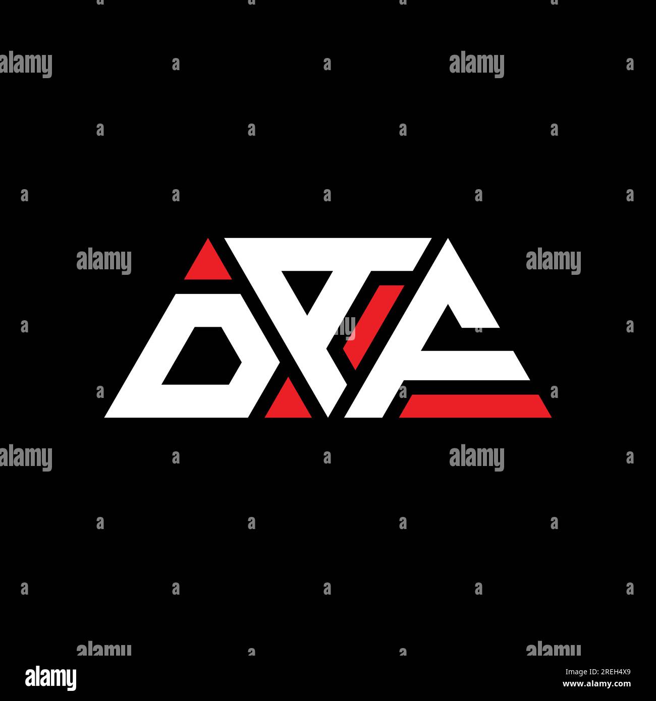 DAF triangle letter logo design with triangle shape. DAF triangle logo design monogram. DAF
