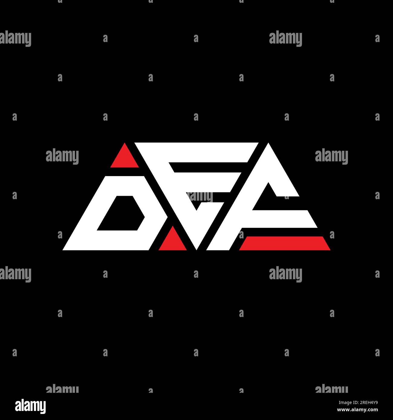 DEF triangle letter logo design with triangle shape. DEF triangle logo