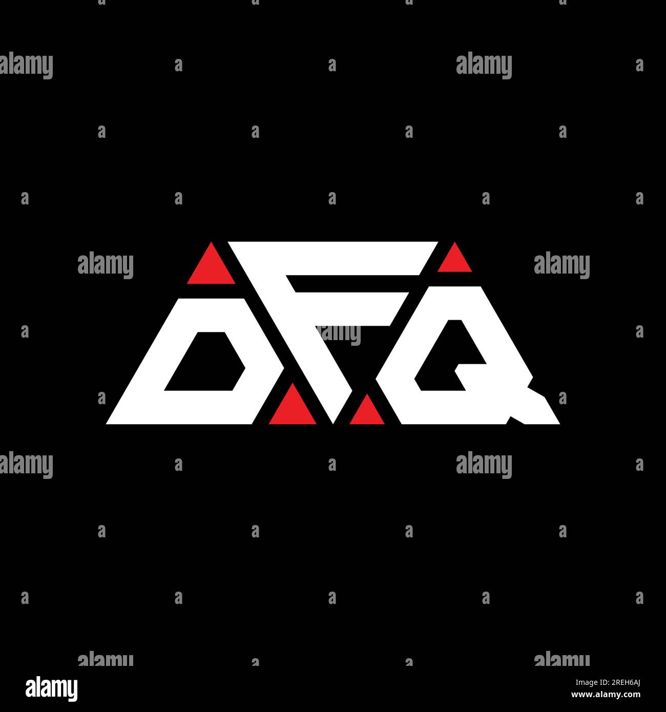 DFQ triangle letter logo design with triangle shape. DFQ triangle logo ...