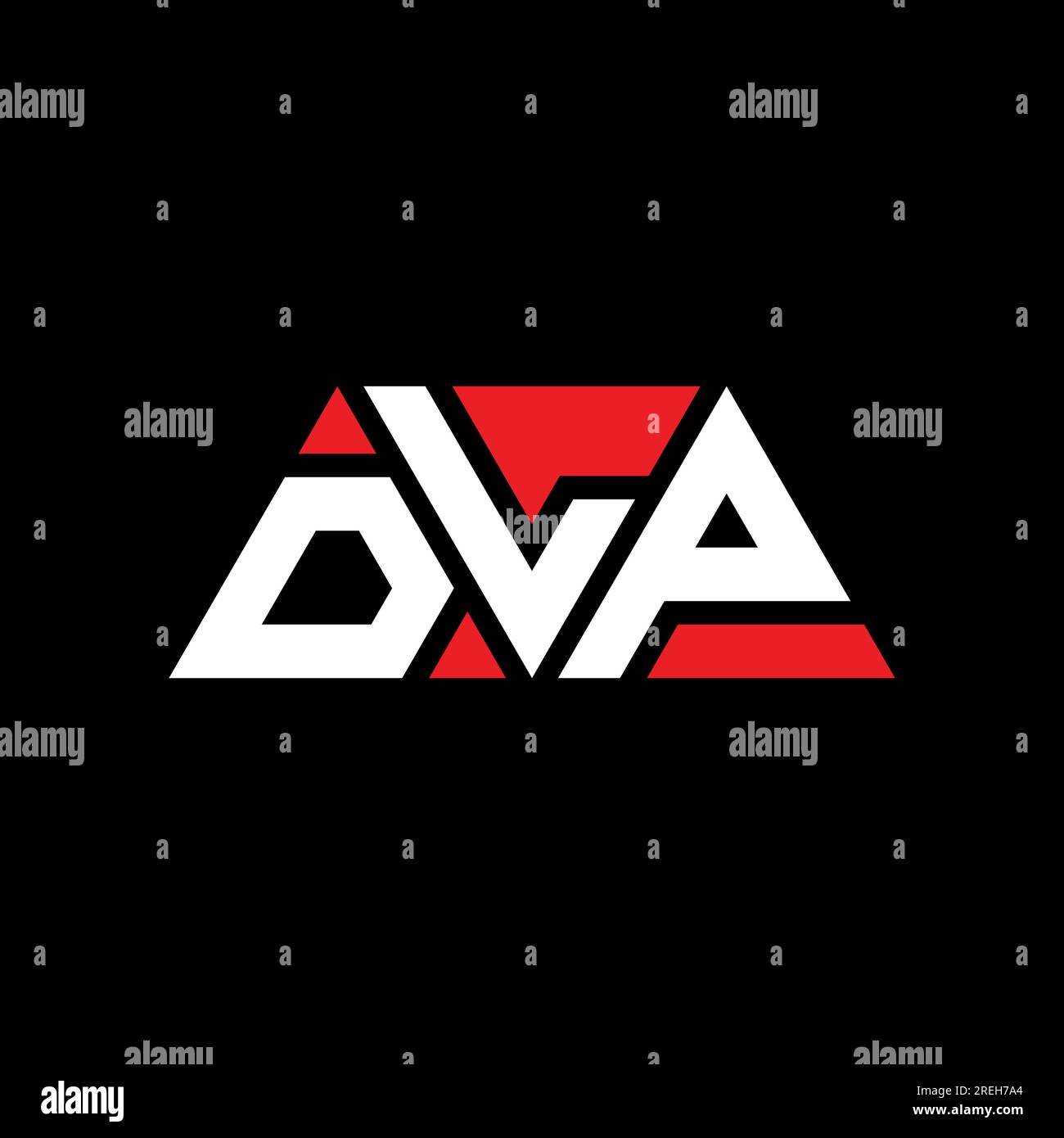 DLP triangle letter logo design with triangle shape. DLP triangle logo design monogram. DLP triangle vector logo template with red color. DLP triangul Stock Vector