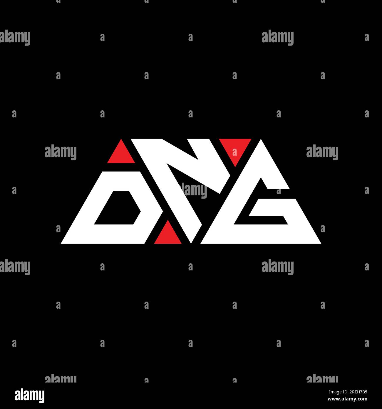 DNG triangle letter logo design with triangle shape. DNG triangle logo design monogram. DNG