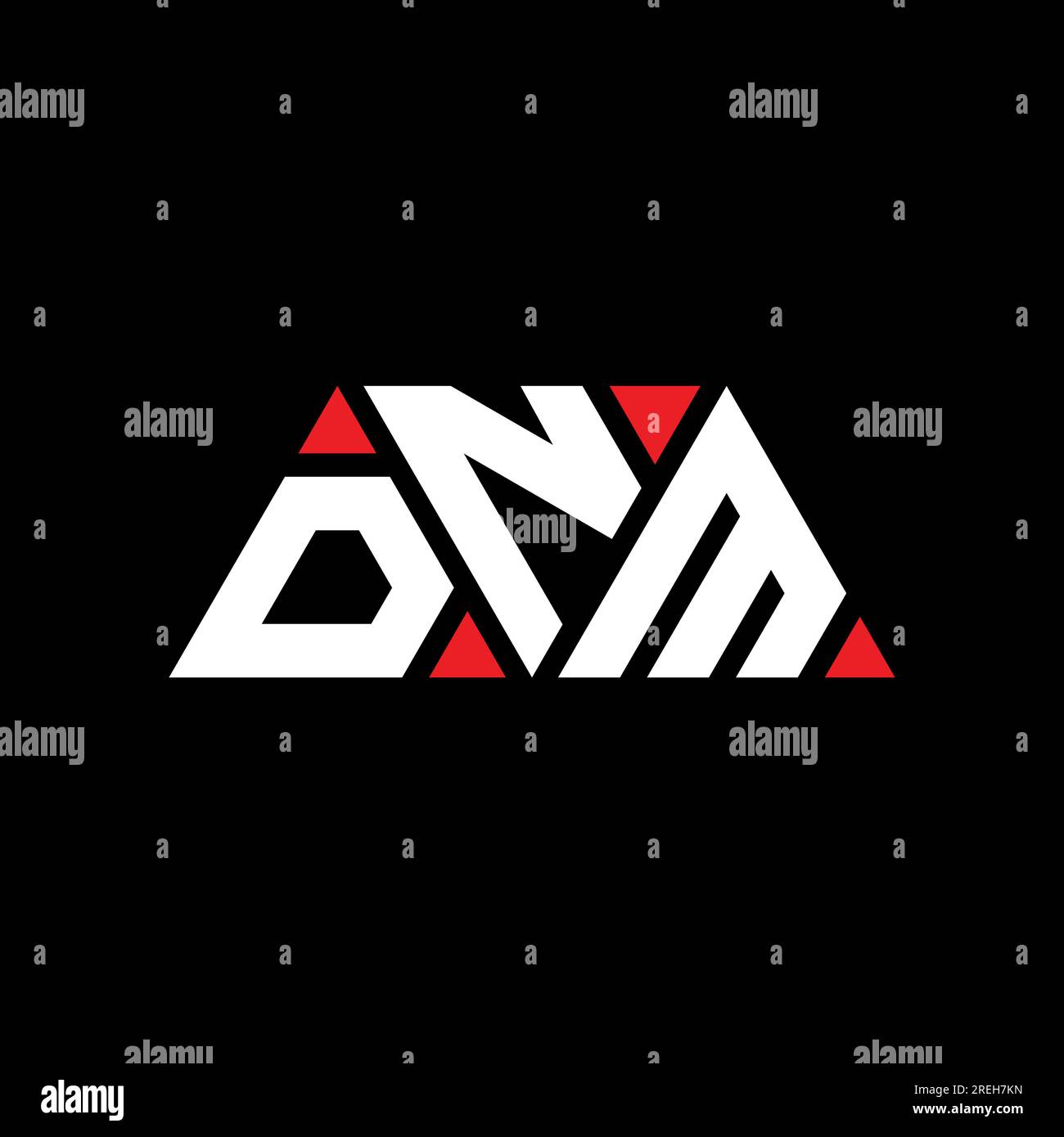 DNM triangle letter logo design with triangle shape. DNM triangle logo ...