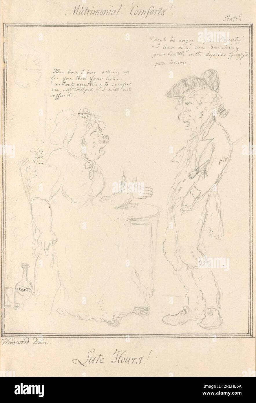 Matrimonial Comforts!!: Late Hours!! by George Murgatroyd Woodward ...