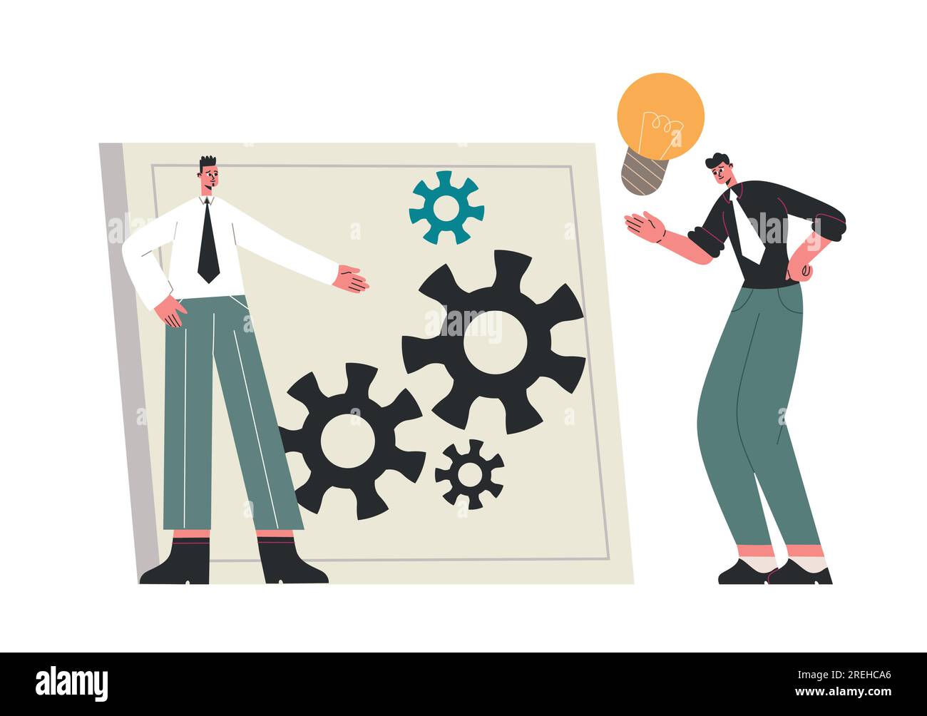 Creative business idea and finding solution process. Vector of idea ...