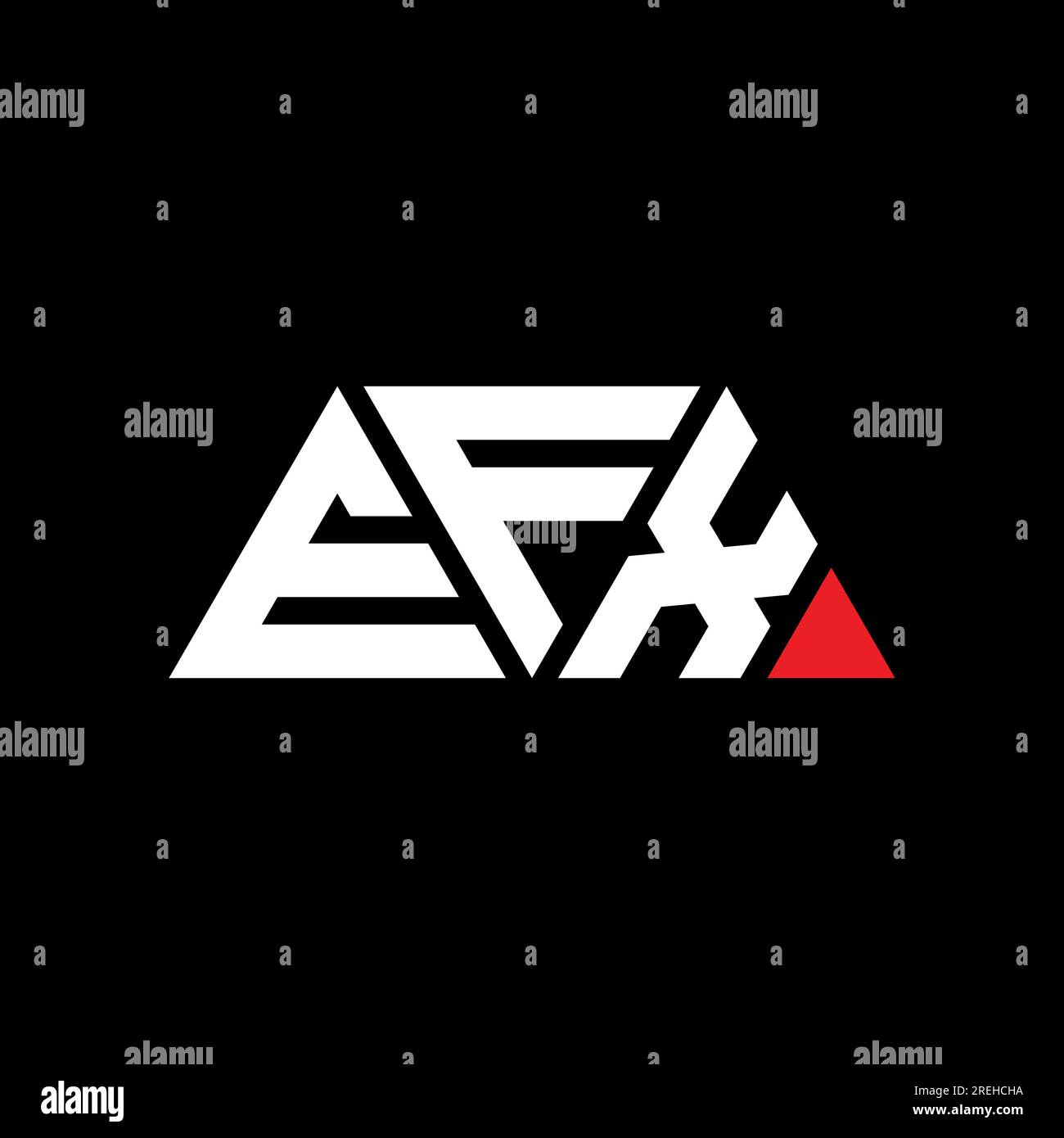 EFX triangle letter logo design with triangle shape. EFX triangle logo