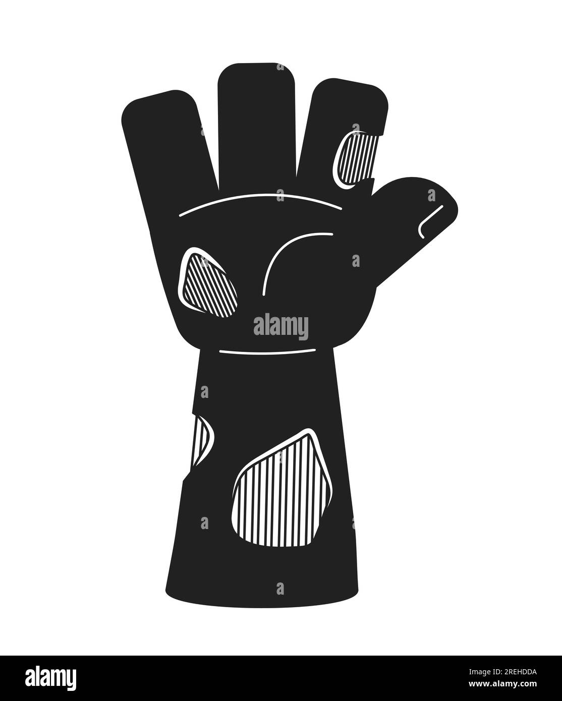 Zombie hand up monochrome flat vector object Stock Vector Image & Art