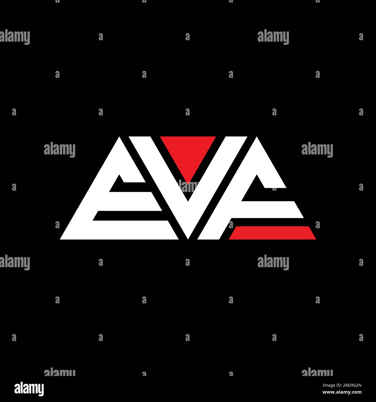 EVF triangle letter logo design with triangle shape. EVF triangle logo ...