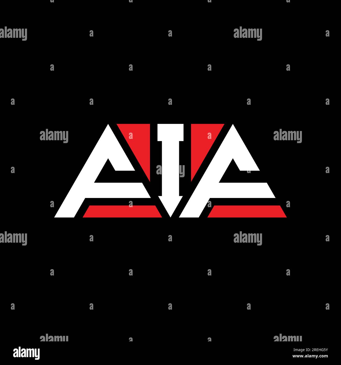 FIF triangle letter logo design with triangle shape. FIF triangle logo