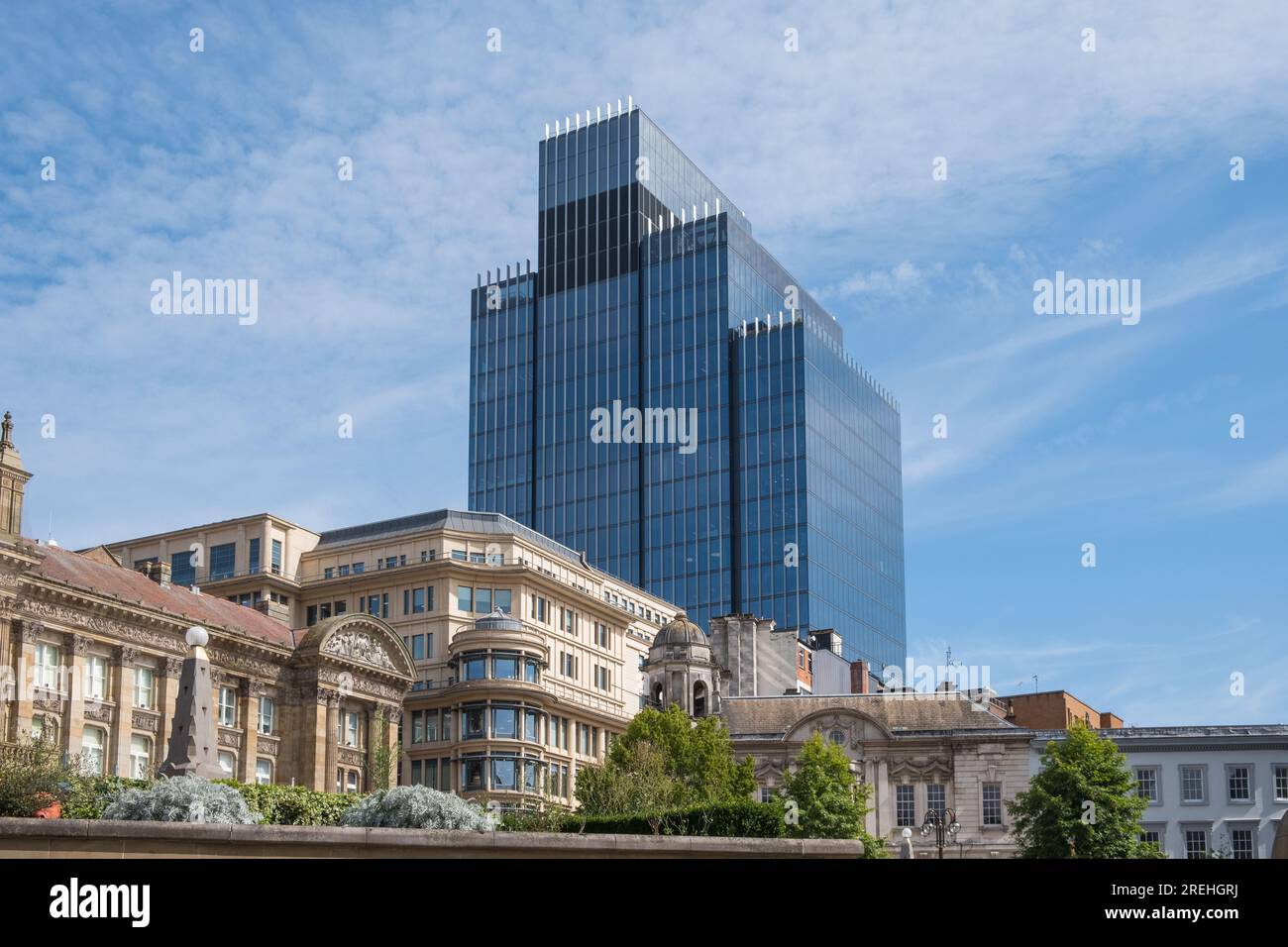 Birmingham City Council House with 103 Colmore Row in the background viewed from Victoria Square, Birmingham Stock Photo