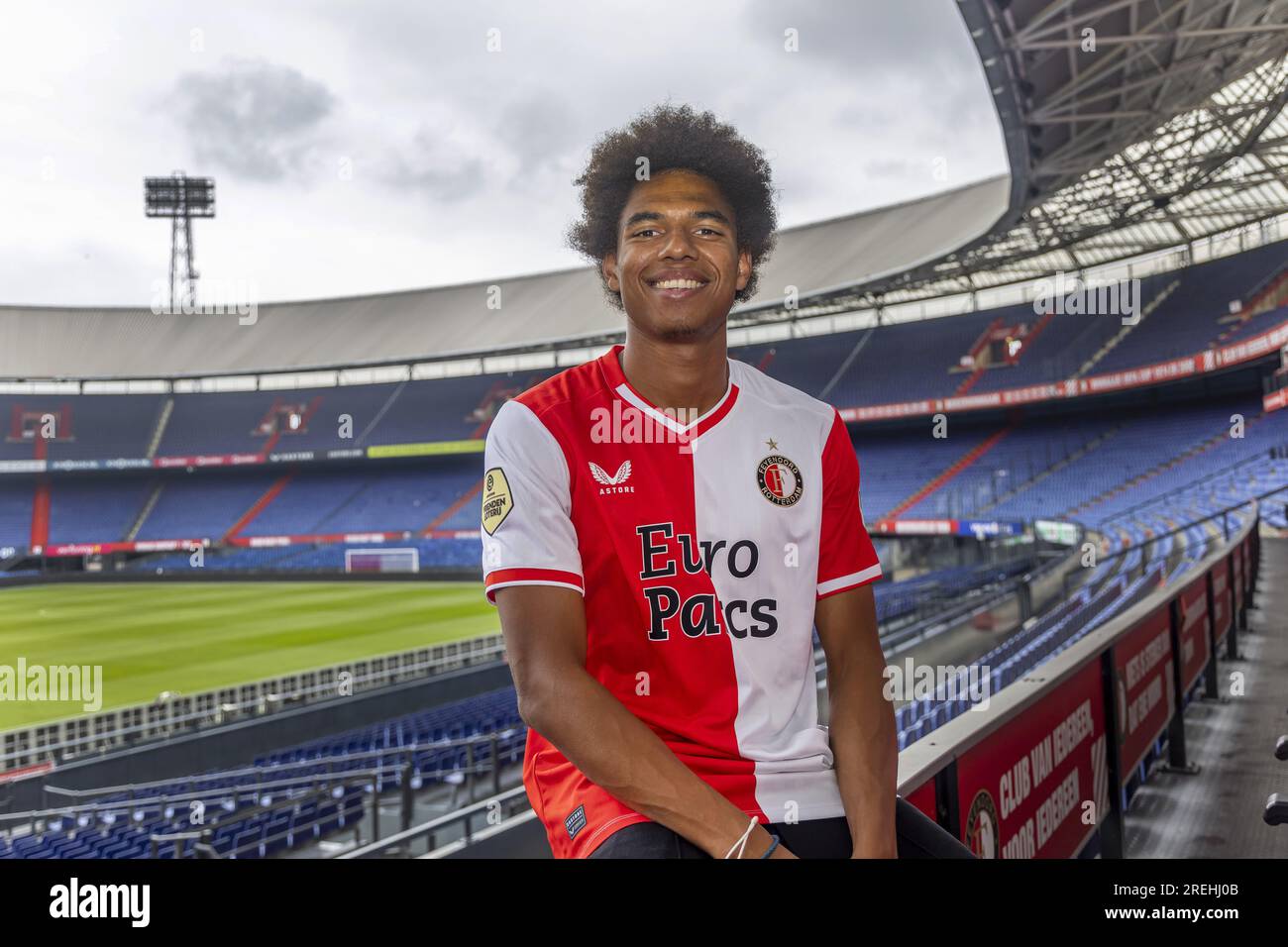 Kenneth Monkou during the team presentation of Feyenoord in 1986 in