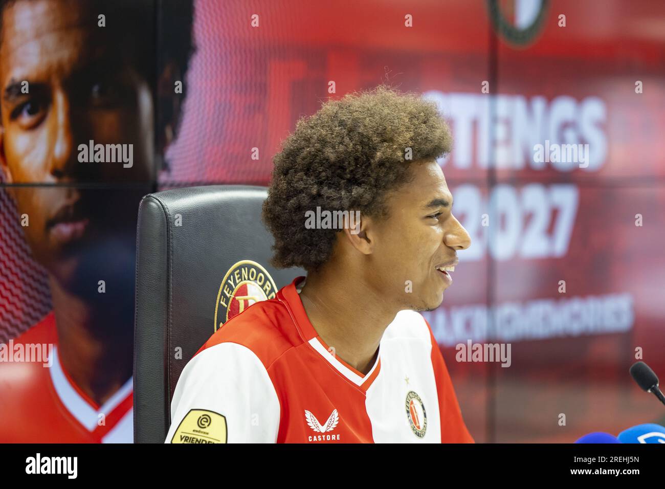 Ben Wijnstekers during the team presentation of Feyenoord in 1986 in
