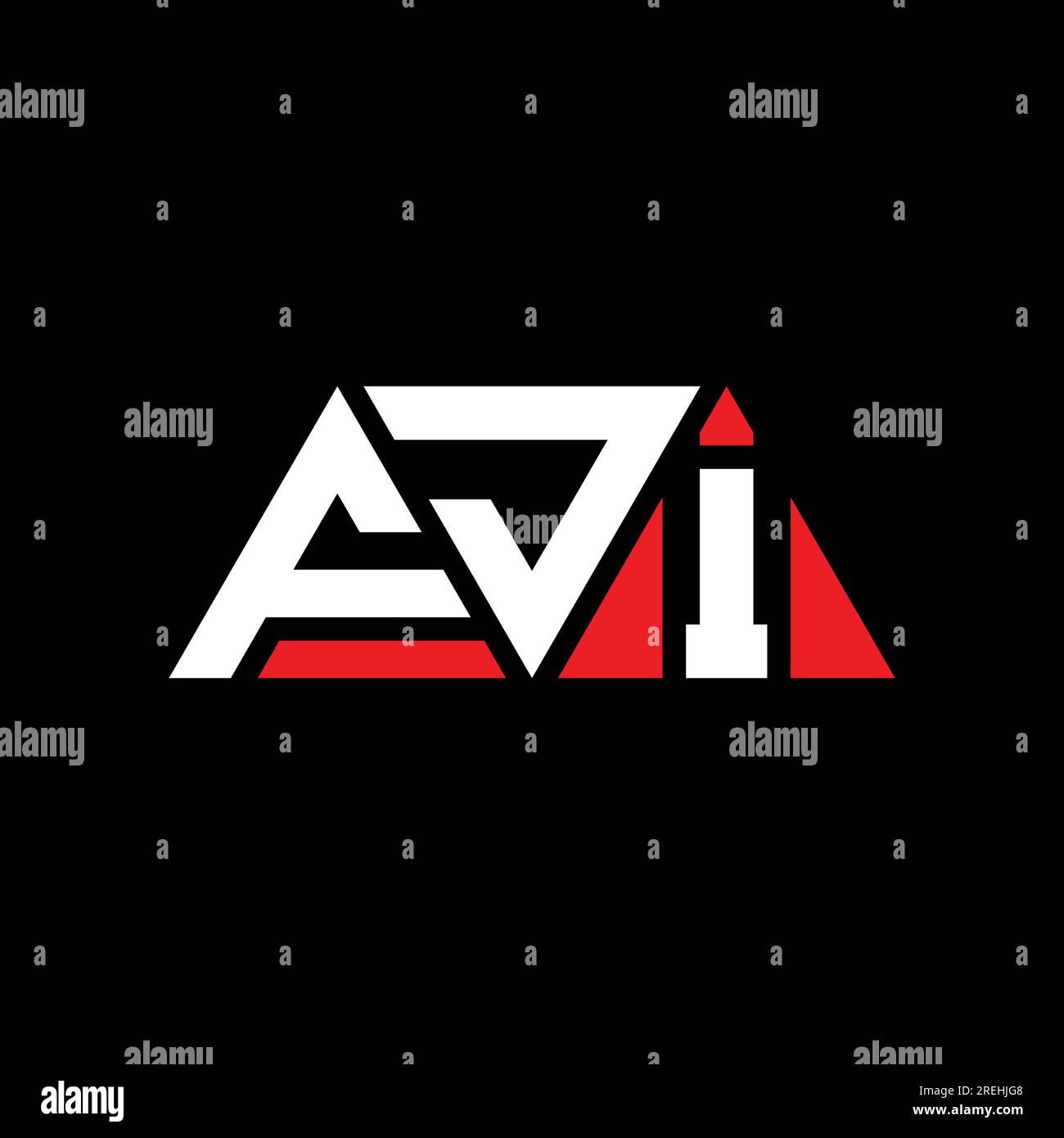 FJI triangle letter logo design with triangle shape. FJI triangle logo ...