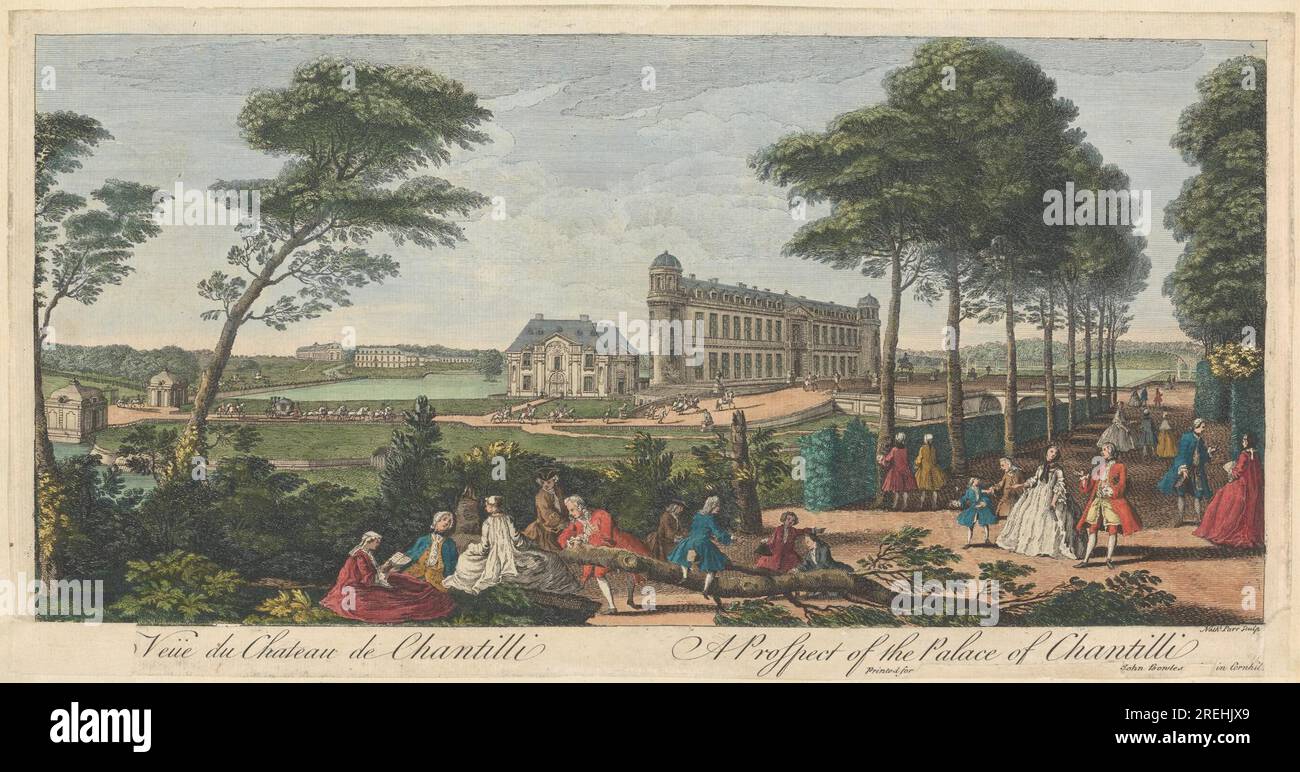 A Prospect of the Palace of Chantilli by Nathaniel Parr Stock Photo - Alamy
