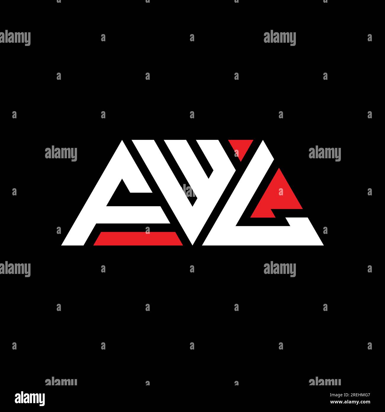 FWL triangle letter logo design with triangle shape. FWL triangle logo ...