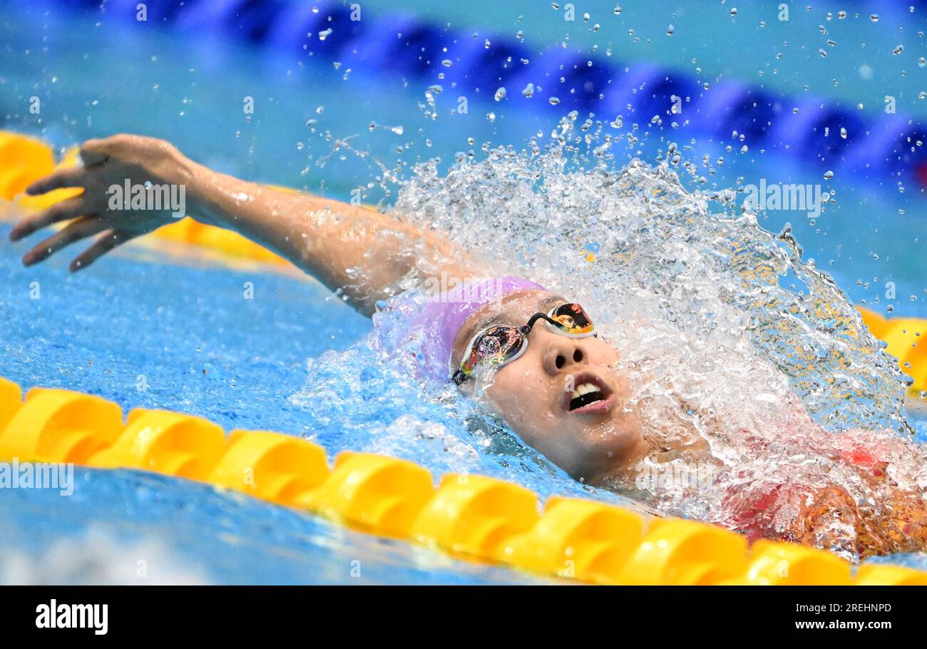 Fukuoka, Japan. 28th July, 2023. Peng Xuwei of China competes during