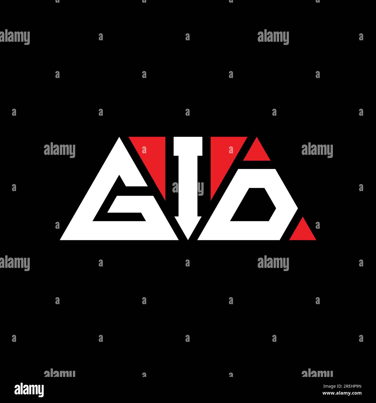 GID triangle letter logo design with triangle shape. GID triangle logo ...