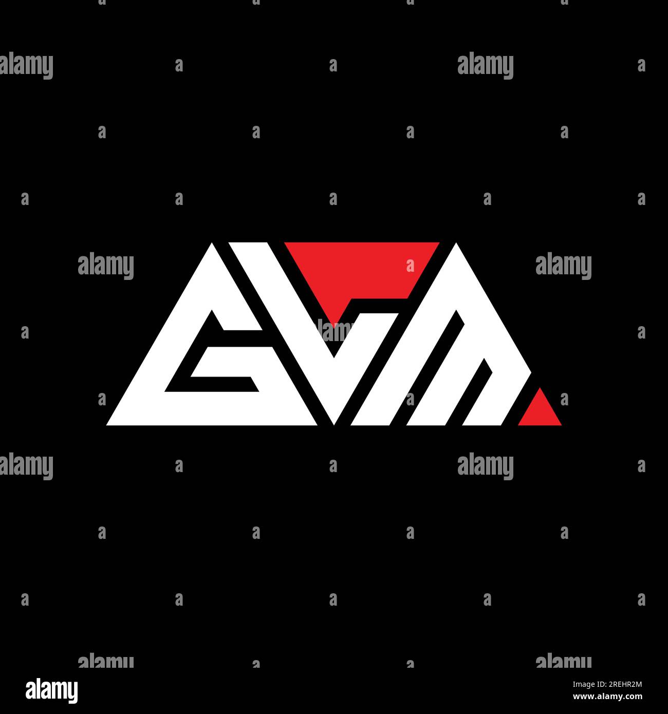 GLM triangle letter logo design with triangle shape. GLM triangle logo