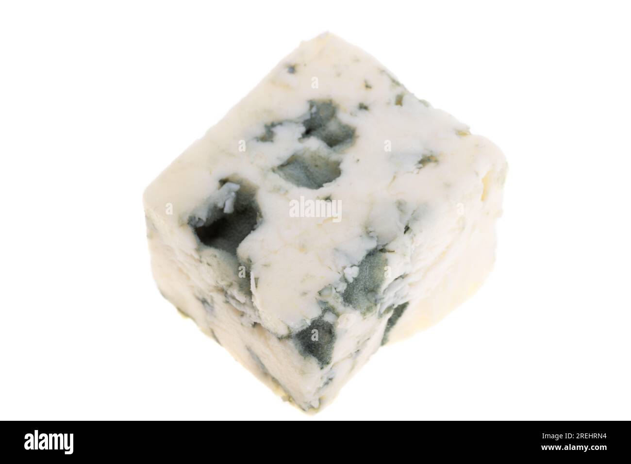 blue cheese cubes isolated on white background Stock Photo - Alamy