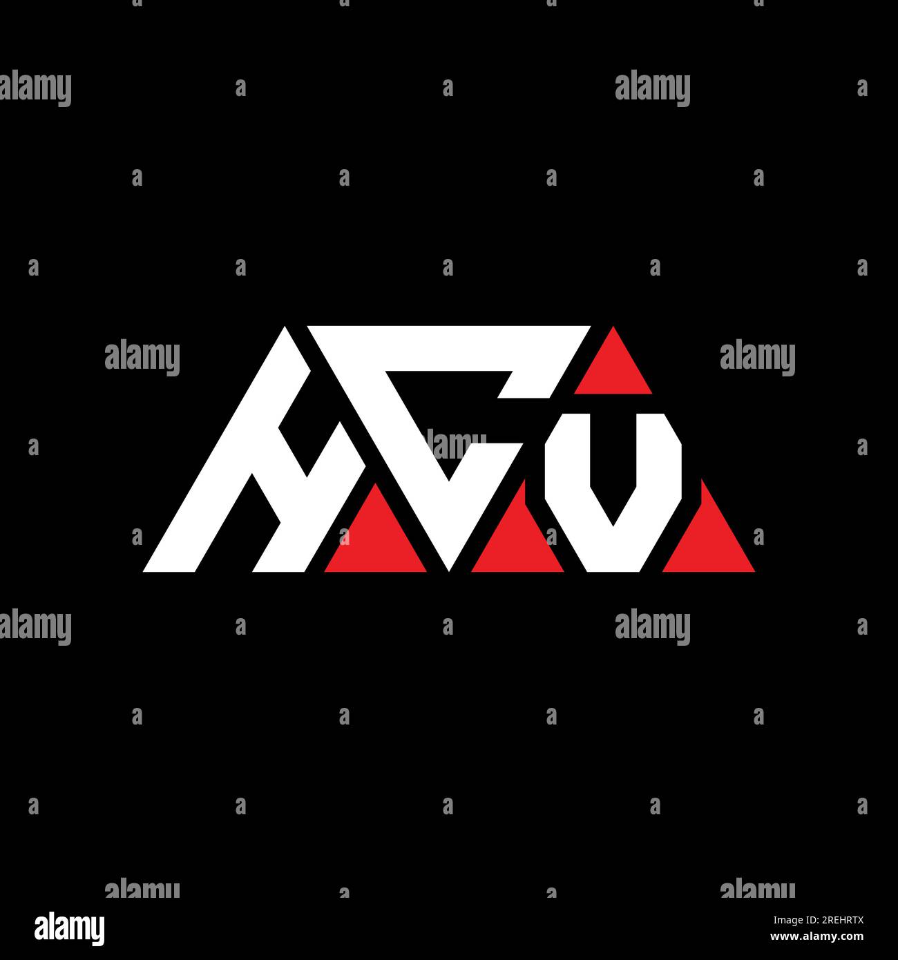 HCV triangle letter logo design with triangle shape. HCV triangle logo ...