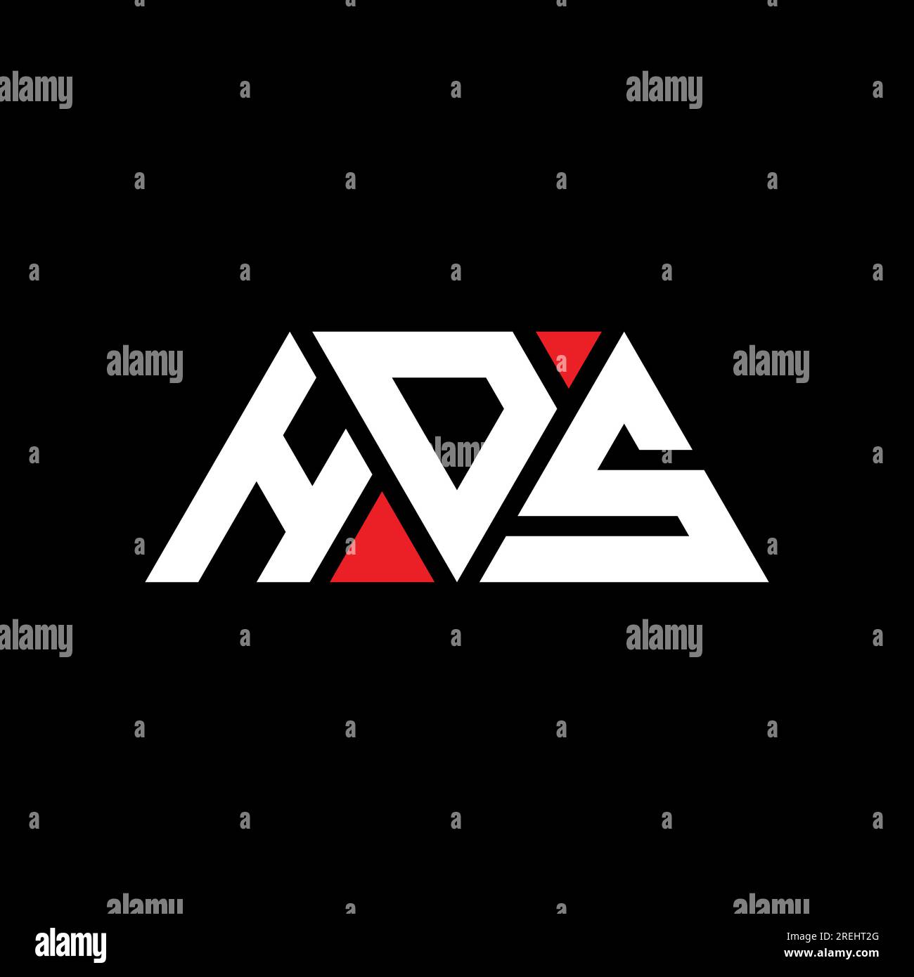 HDS triangle letter logo design with triangle shape. HDS triangle logo ...