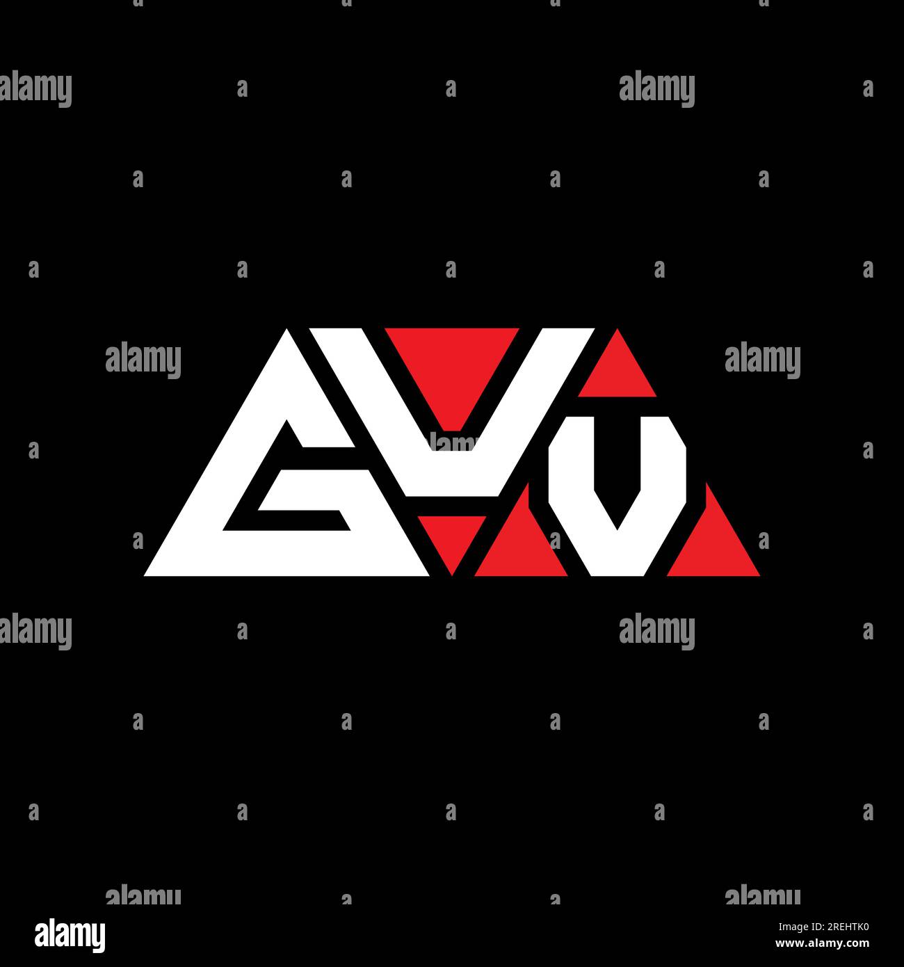 GUV triangle letter logo design with triangle shape. GUV triangle logo ...